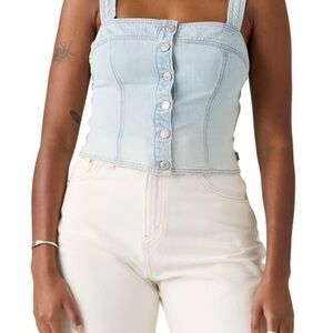 Levi's Light Blue Denim Crop Top